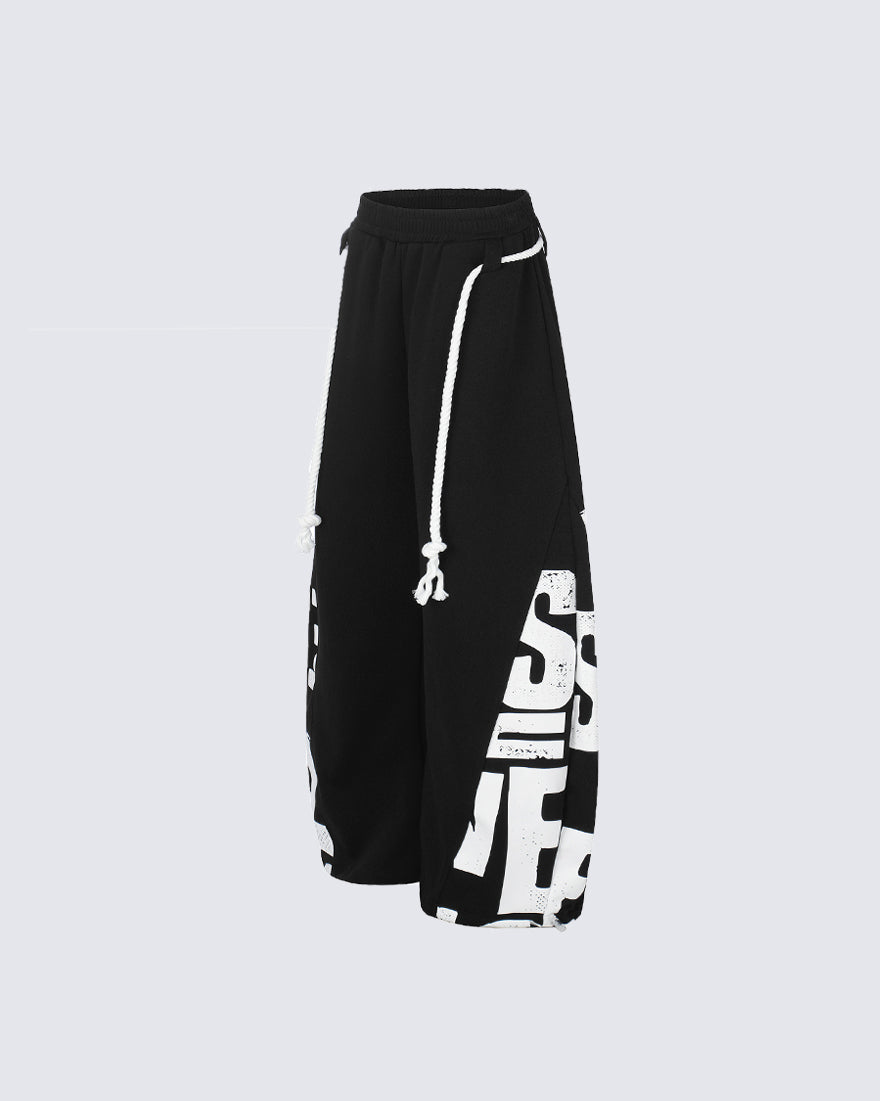 Street American Print Loose Casual Pants