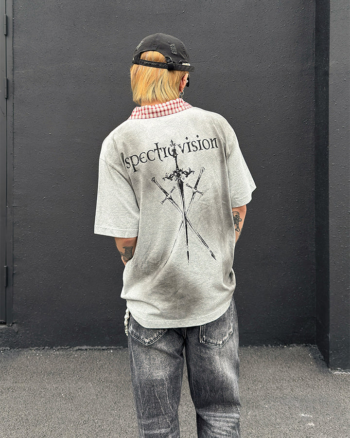 Dark Retro Star Graphic New Polo Shirt