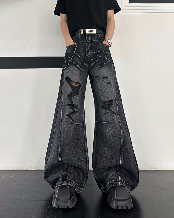 American Heavy-Duty High-Street Distressed Jeans