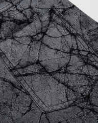 Vintage Crack Texture Panel Wide-Leg Pants