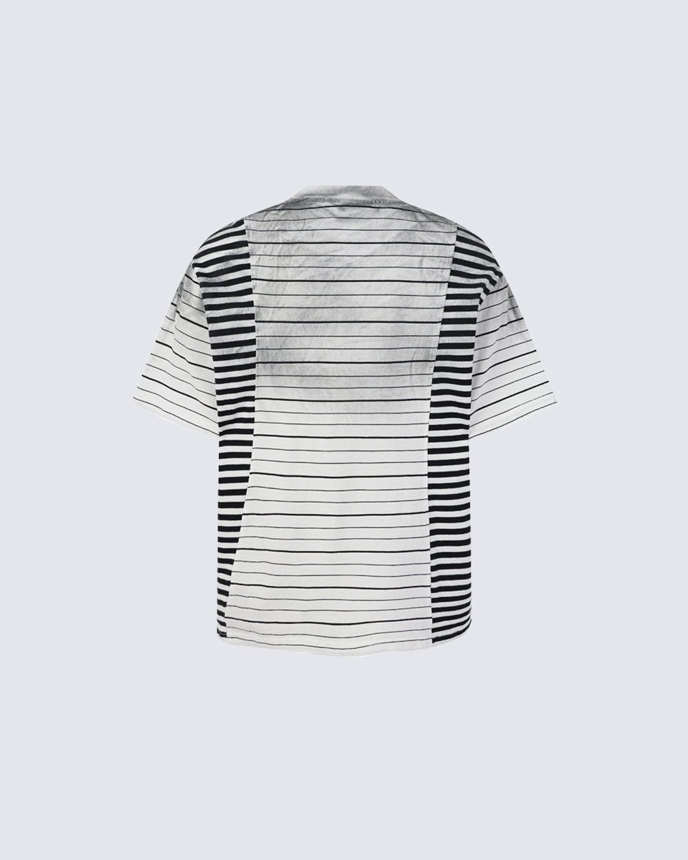 Retro Classic Striped Distressed Short-Sleeved T-Shirt