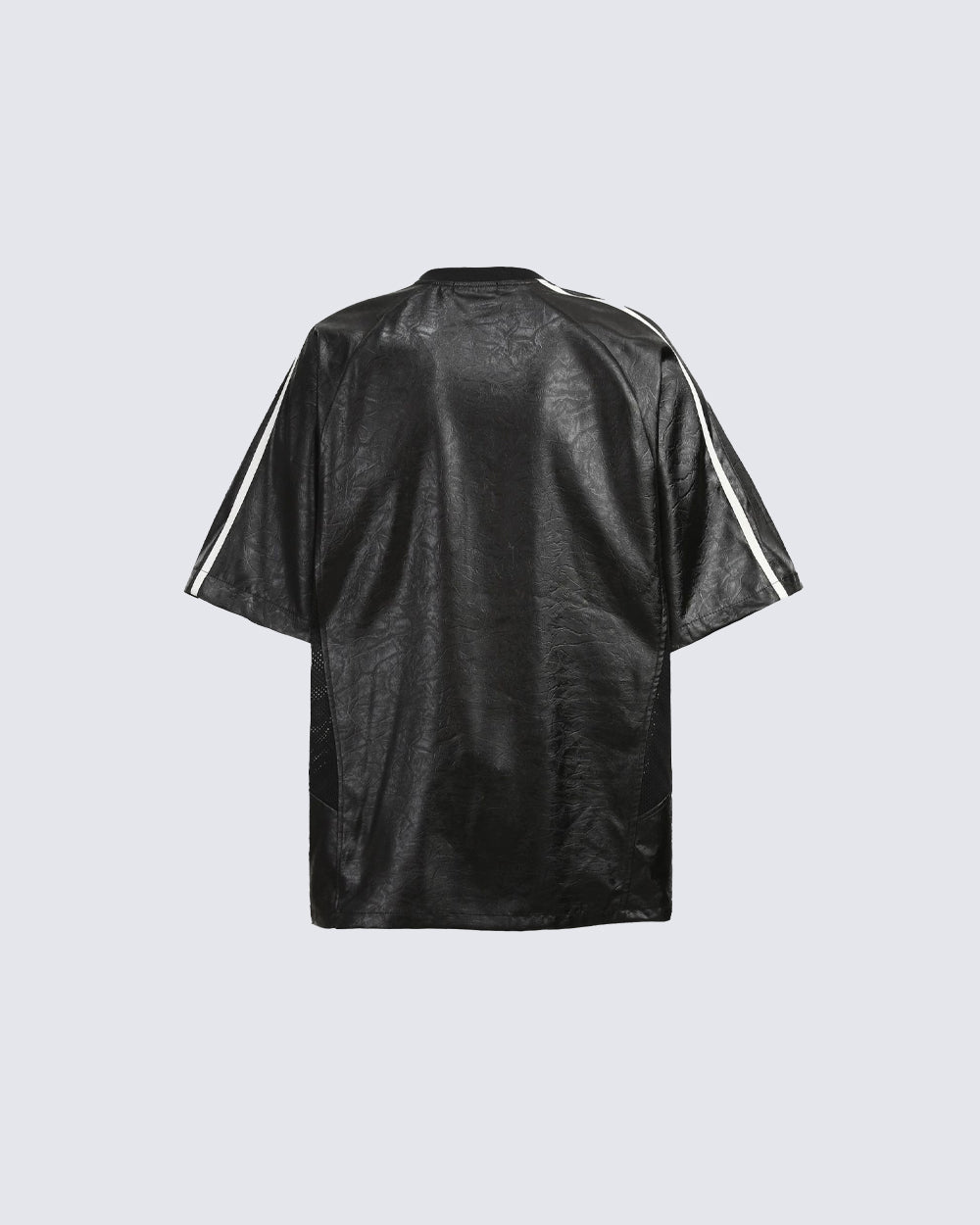 Vintage Faux Leather Soccer Jersey T-shirt