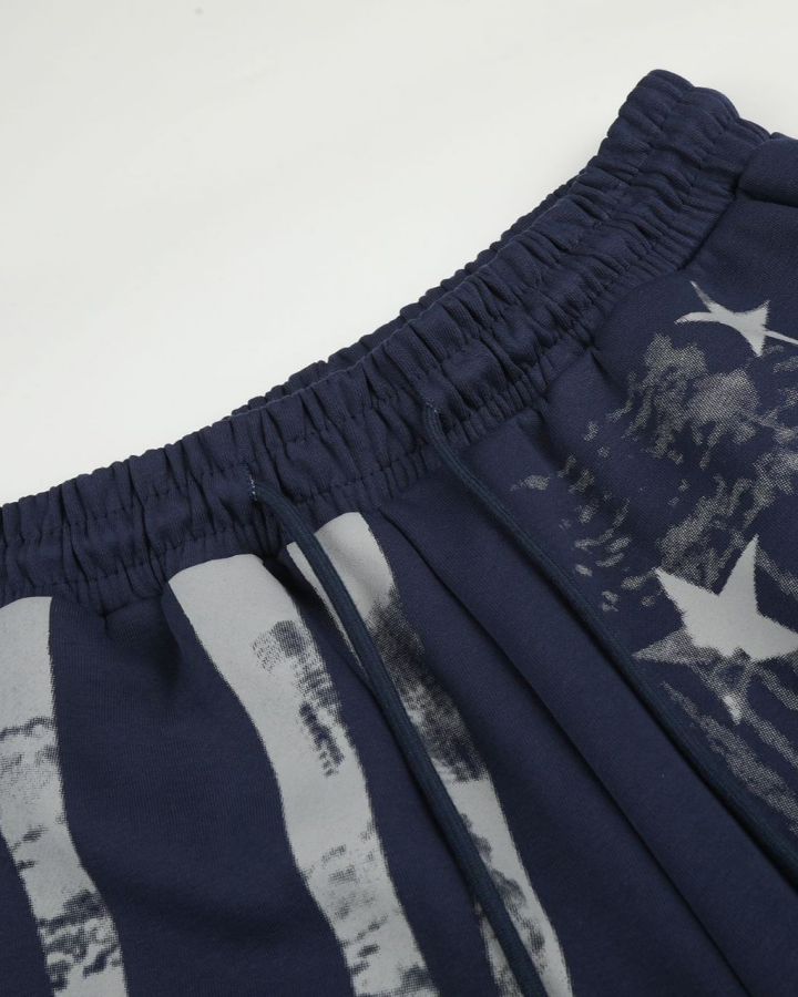 American Retro Trendy Brand Curved Wide-Leg Pants
