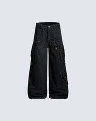 New Solid Color  Multi-Pocket Cargo Pants