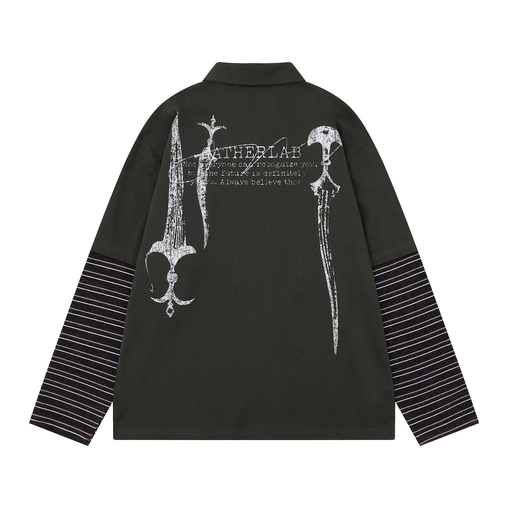 Omirad Layered Graphic Long Sleeve Polo