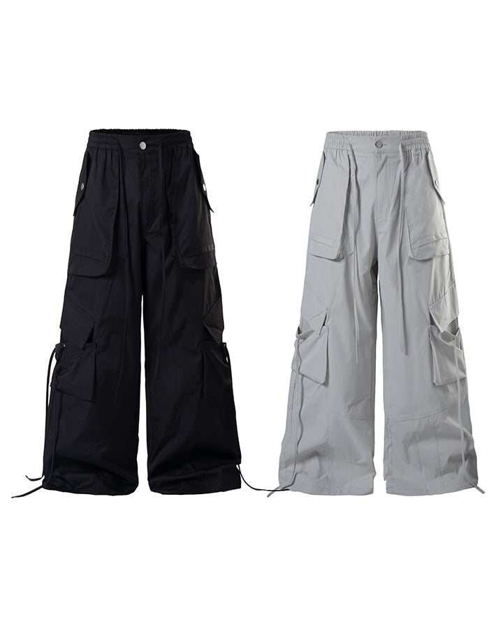 Techwear Multi-Pocket Wide-Leg Cargo Pants