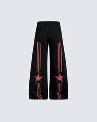 American Retro Street Graphic Star Print Sweatpants