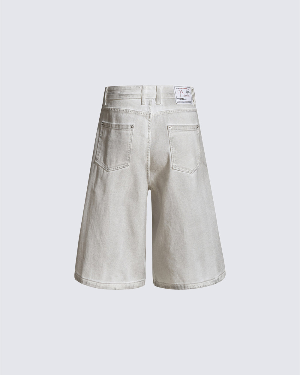 Light Asian Distressed Dirty-Dyed Denim Shorts