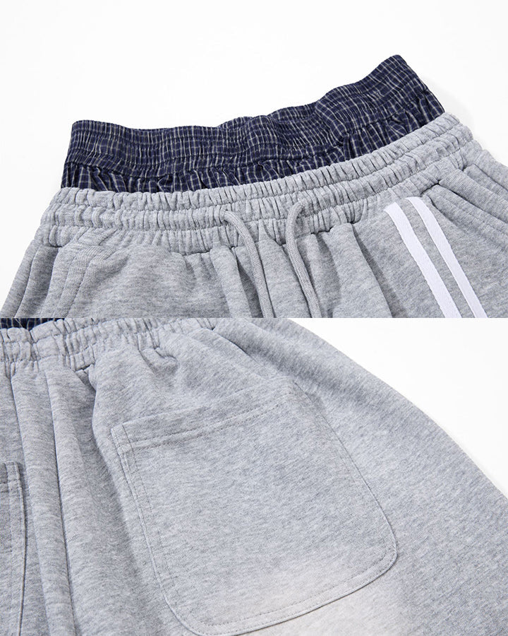 American Retro Sporty Layered Shorts New
