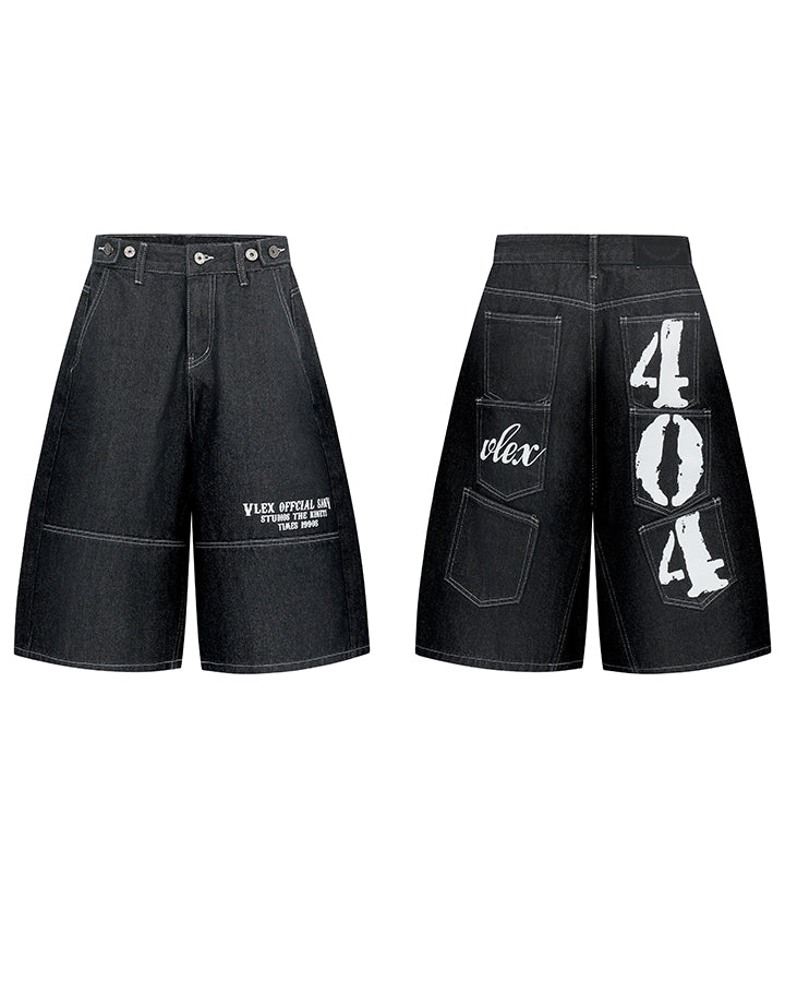American Multi Pocket Wide Leg Denim Pants