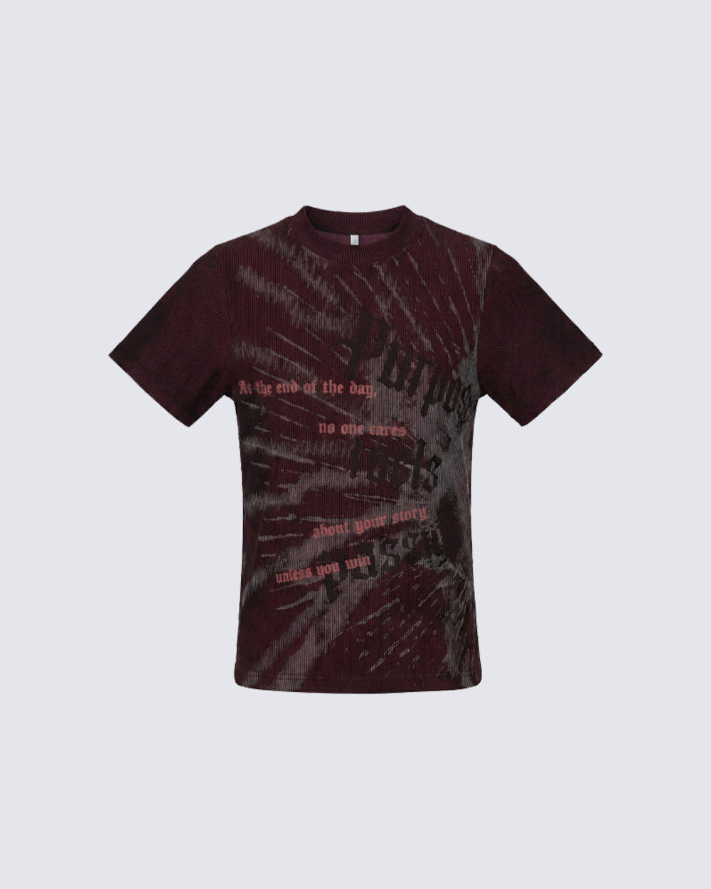 Y2K Light Asian Slim Graphic Stretch Tee New