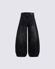 Washed Deconstructed Paneled Scythe Denim Pants