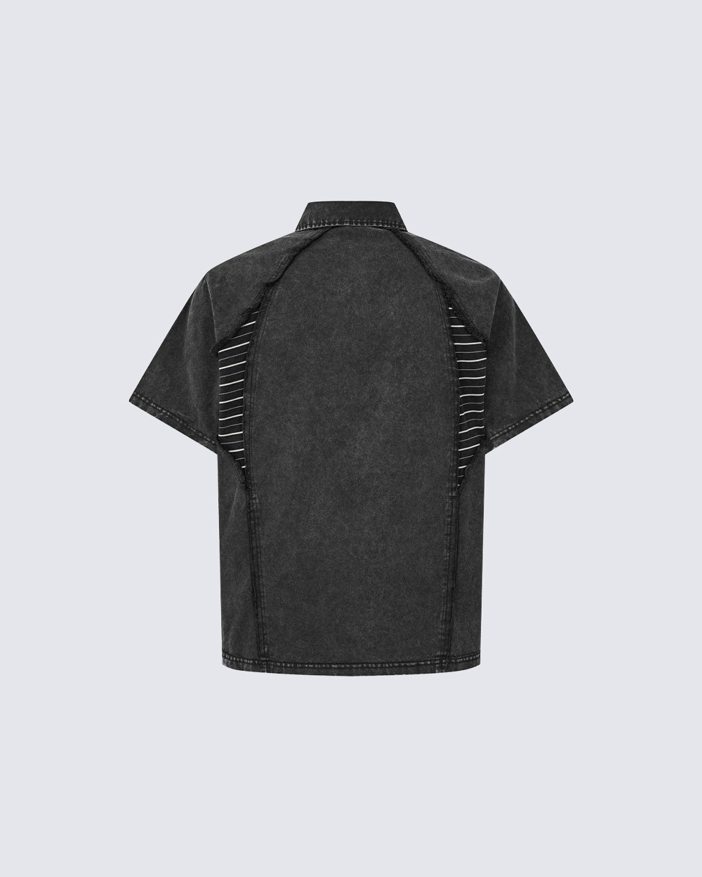 High-Street Deconstructed Washed Polo Shirt