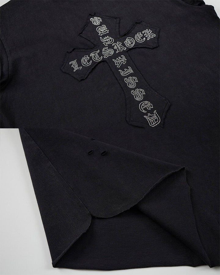 Dark Gothic Cross Sleeveless Streetwear Vest