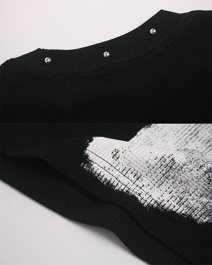 Dark Gothic Cross Graphic Oversized Tee