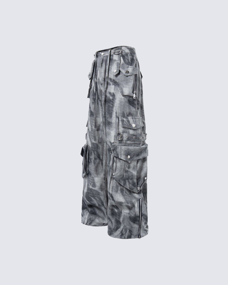 American Light-Asian Style Cargo Jeans