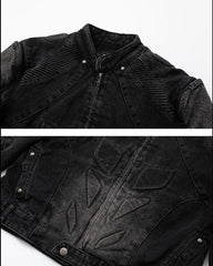 Vintage Washed Stand Collar Jacket
