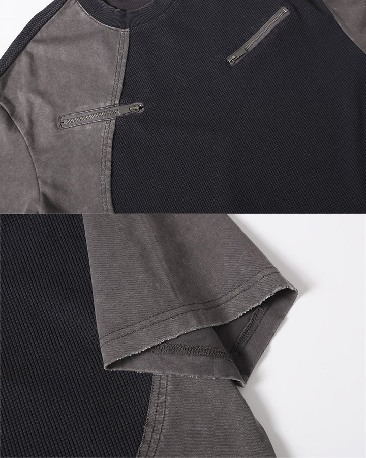 Deconstructed Patchwork Colorblock NewT-Shirt