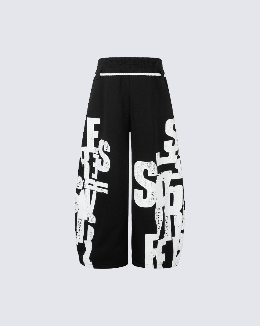 Street American Print Loose Casual Pants