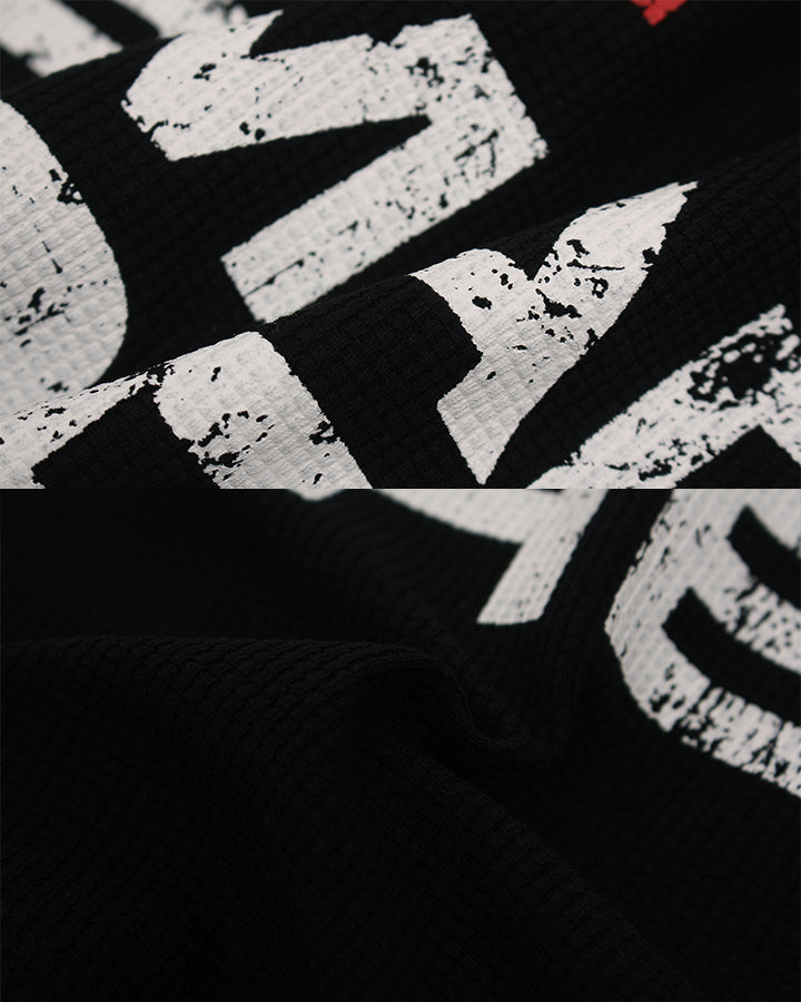 New Gothic Cross Graphic  Black Streetwear T-Shirt