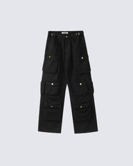 Multi-Pocket Straight-Leg Workwear Jeans