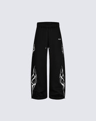 Vintage Tribal Print Relaxed Sweatpants
