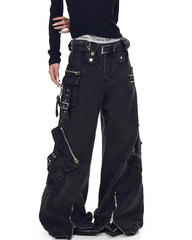American-Style Multi-Pocket Loose-Fitting Cargo Pants