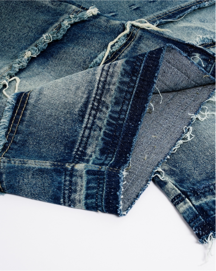 American-Style Distressed Casual Pleated Jeans
