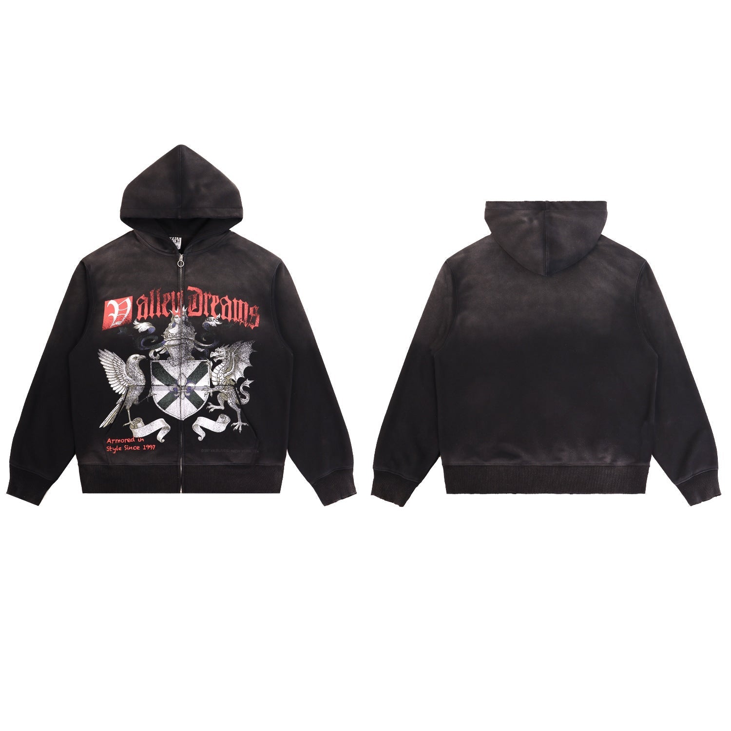 Vale Forever Black Red Archive Graphic Hoodie