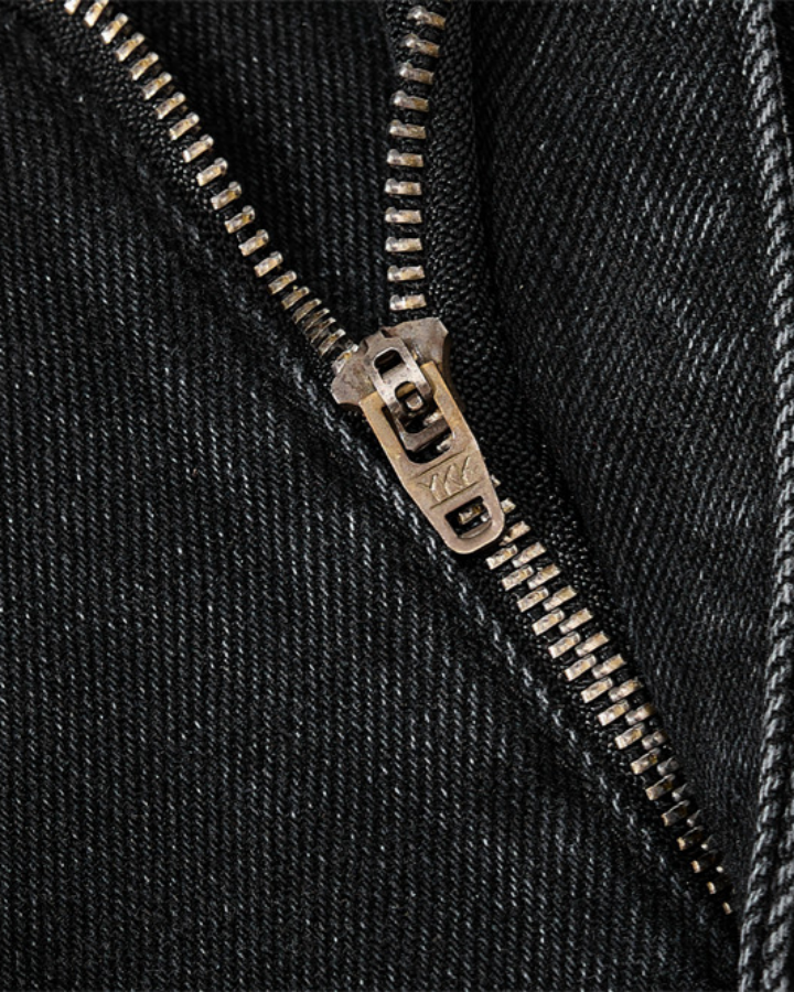Punk Wide-Leg Denim Pants With Studs