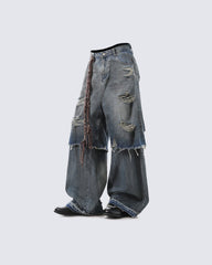 Layered Patchwork Wasteland Jeans