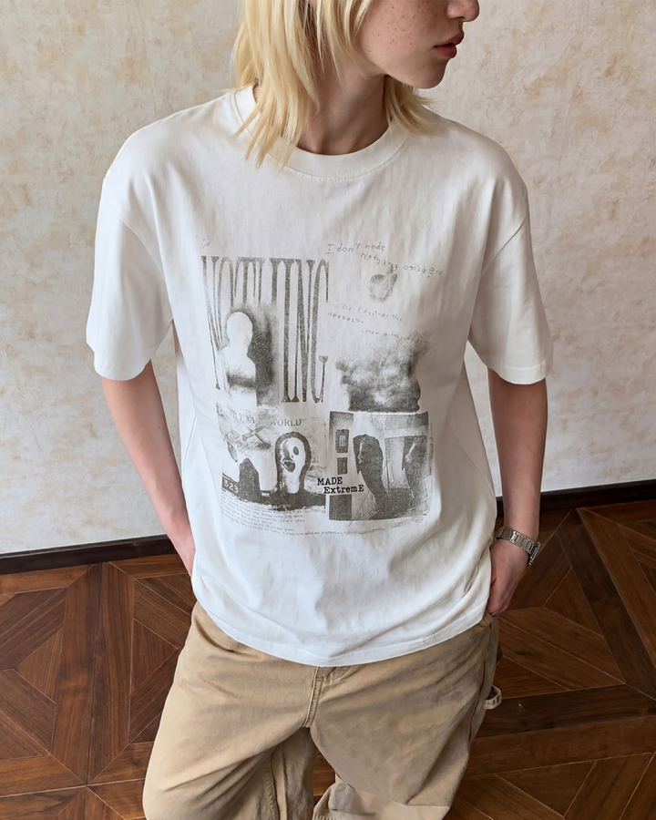 Retro American Street Style Personalized Printed T-Shirt