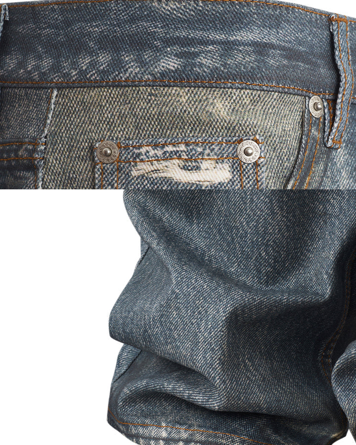 Vintage Grunge Ripped Patchwork Baggy Denim Jeans