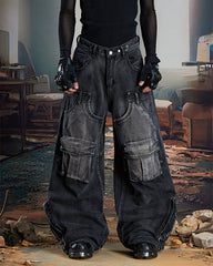 Distressed Wasteland Wide-Leg Bowie Jeans