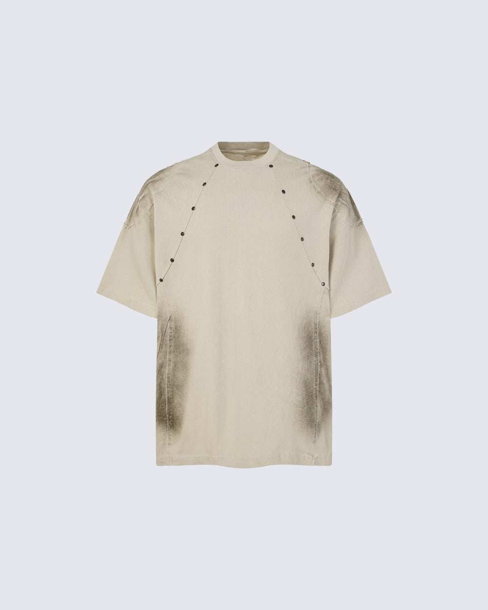 Vintage Spray-Print Distressed Studded New Tee