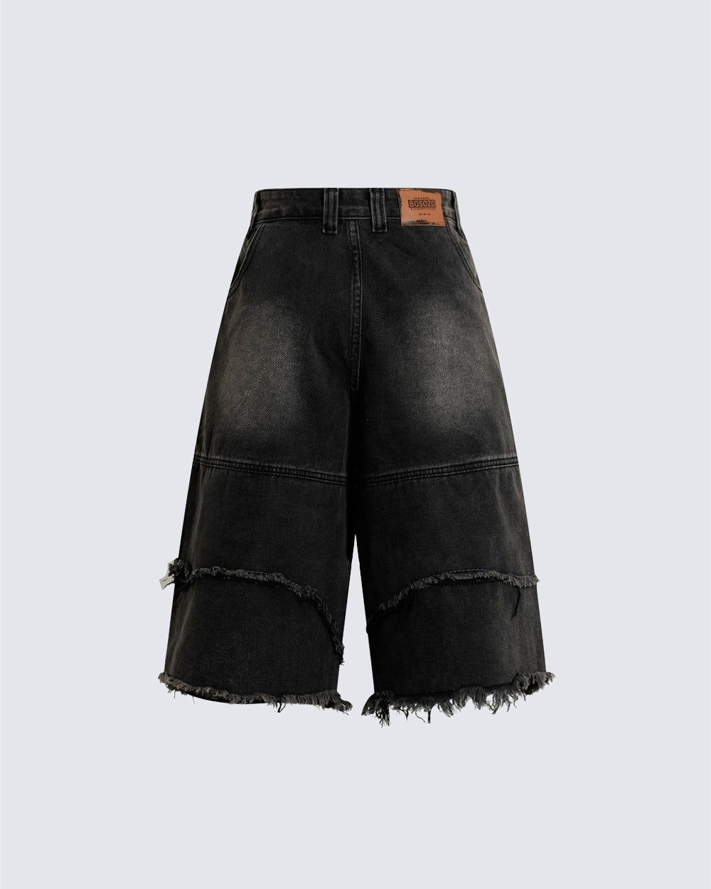 American Vintage Frayed Panel Denim Shorts