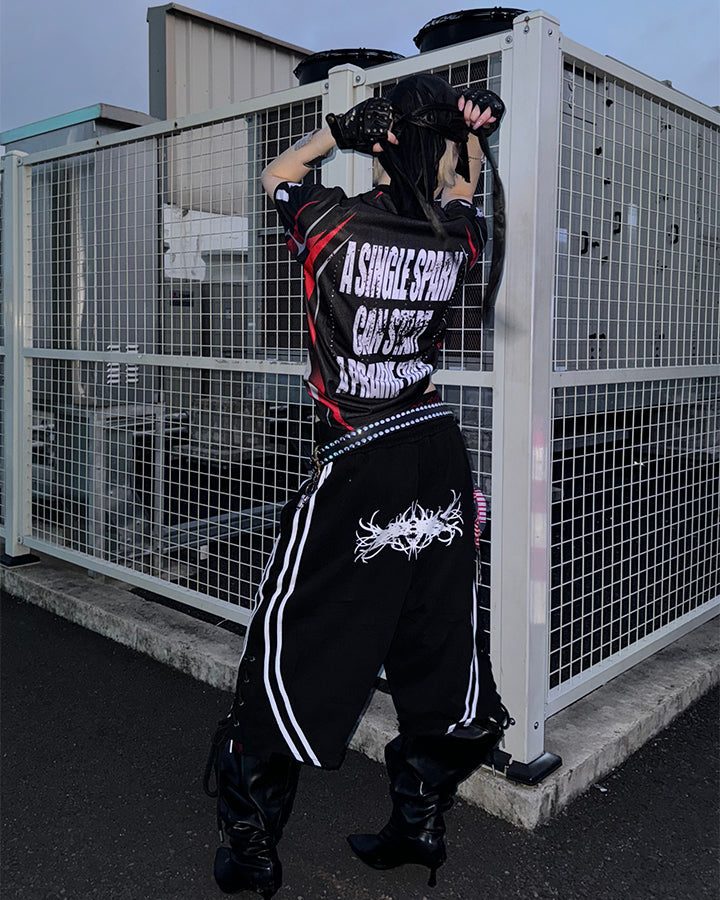 Graphic Mesh Sports Jersey Tee New
