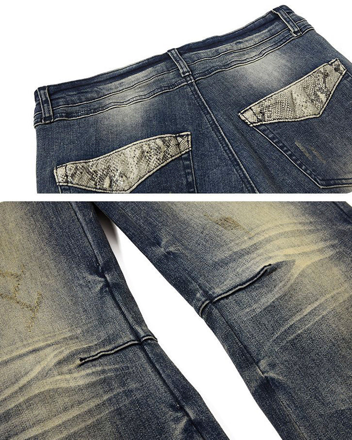 American Vintage Whiskered Flared Jeans