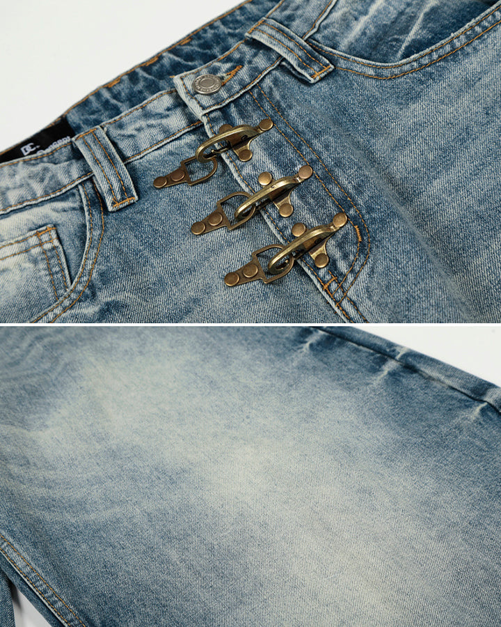 American Vintage Washed Hook Curved Jeans