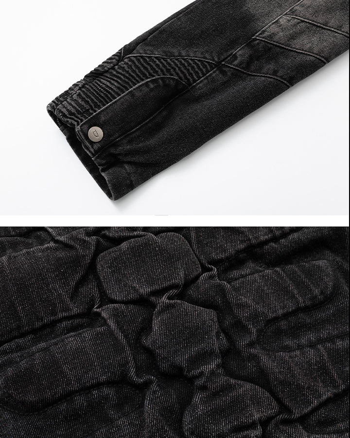 Vintage Washed Stand Collar Jacket