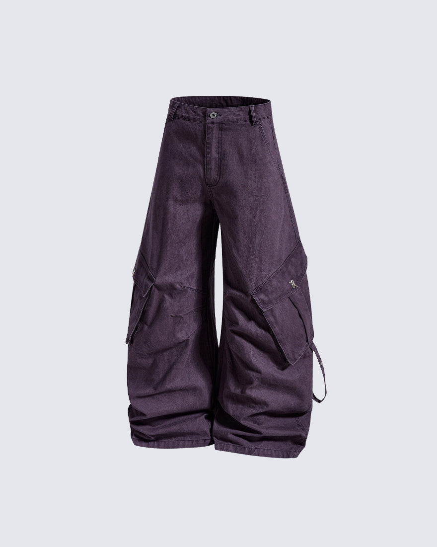 American Heavy-Duty Wide-Leg Cargo Jeans