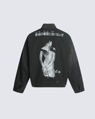 Vintage Punk Street Cargo Denim Jacket