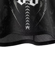 Retro Gothic Number Cropped Street Jersey