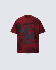 American-Style Distressed Print T-Shirt