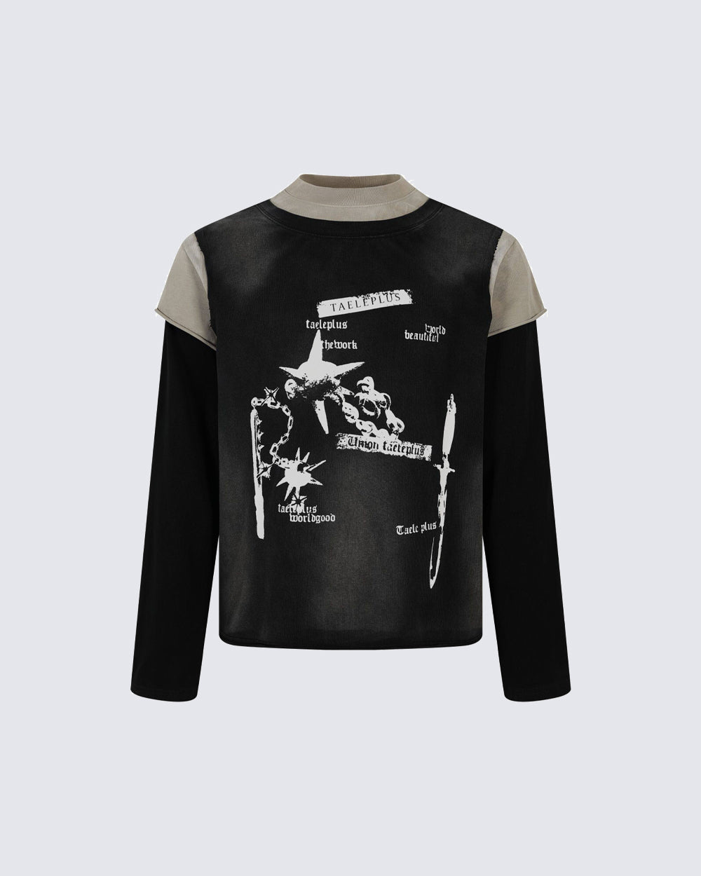 Layered Faux Three-Piece Sports T-Shirt