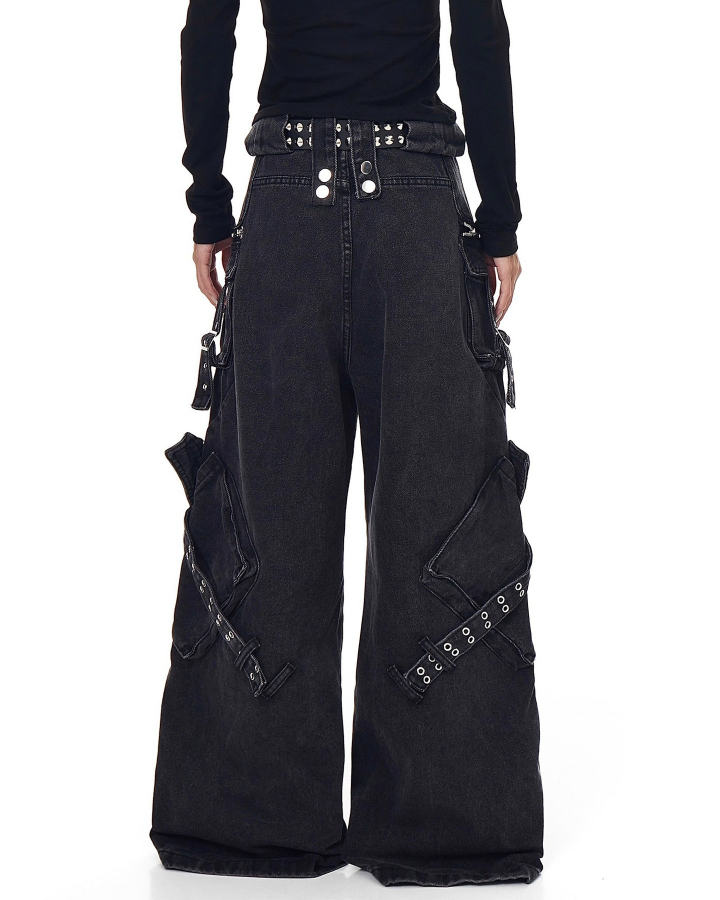 American-Style Multi-Pocket Loose-Fitting Cargo Pants