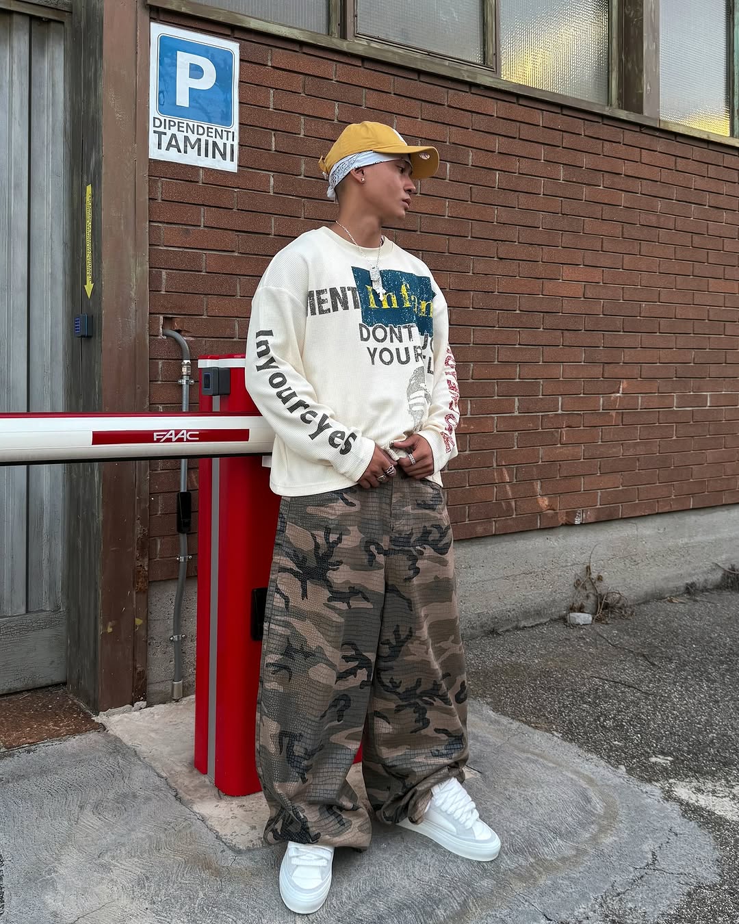 Omirad “COPYCAT WAR” Heavy Waffle Long Sleeve