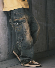 14-Ounce Heavyweight Vintage Washed Denim Pants