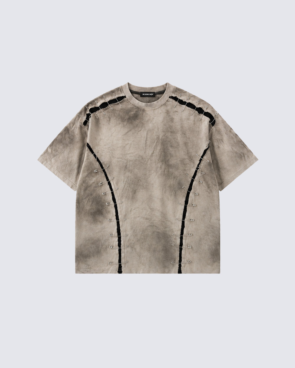 Safety Pin Accent Washed Tee
