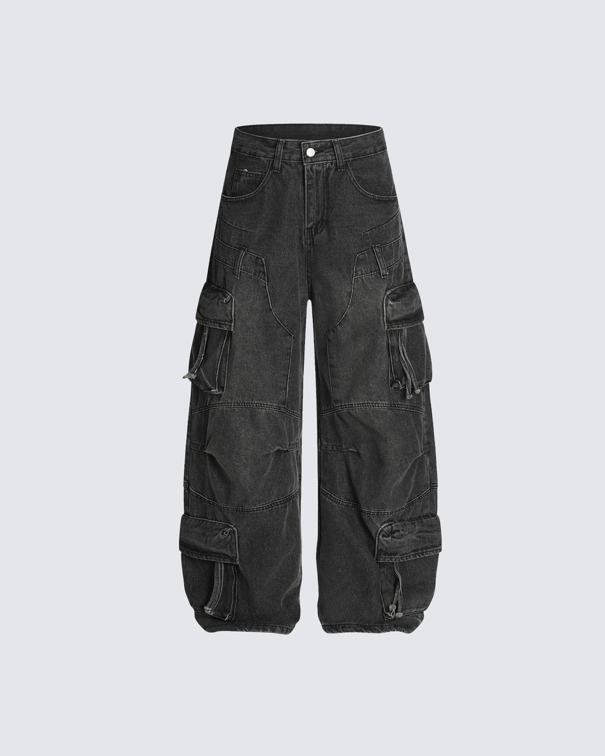 HighStreet Vibe Heavy Wash Multi-Pocket Denim Pants